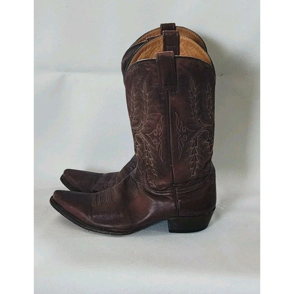 Stetson Western Boots Mens Cassidy Pull On Brown 12-020 Made In Mexico